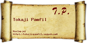 Tokaji Pamfil névjegykártya
